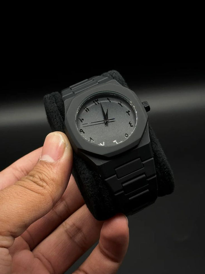 BLACK ARABIC AURA WATCH CARBON FIBER LIGHTWEIGHT Buy One Get one free