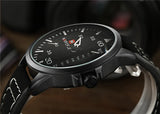 NAVIFORCE Waterproof Military Sport Quartz Men's Watches With Leather Strap White