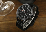 NAVIFORCE Waterproof Military Sport Quartz Men's Watches With Leather Strap White