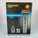 Geemy (gm7620) 3in1 Grooming Kit Is Rechargeable Powerful Trimmer For Men / Sharp Trimmer Face Shaver For Precise Shaving