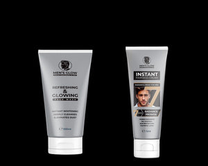 Men’s Glow Facewash Bundle – Facewash + Whitening Cream Combo Set
