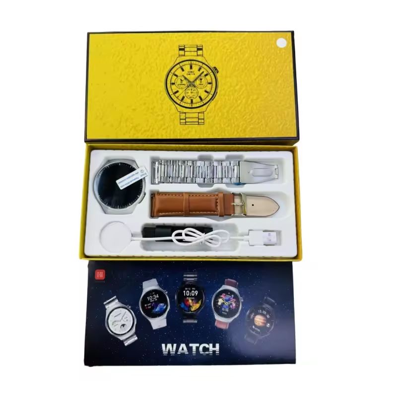 WATCH 4 PRO Round big smart watch dual strap Android Smartwatch Wearable Devices Smart Watch For Men